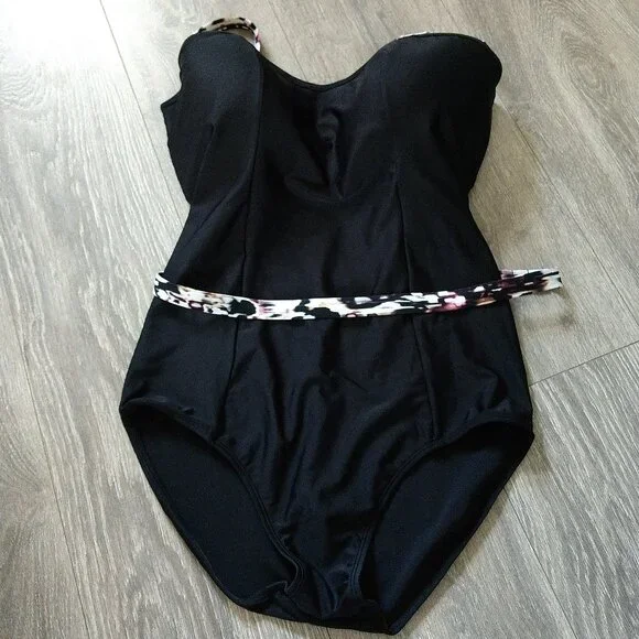 NWOT Panache Swim Florentine Sweetheart Belt Detail One Piece Swimsuit - Picture 2 of 13